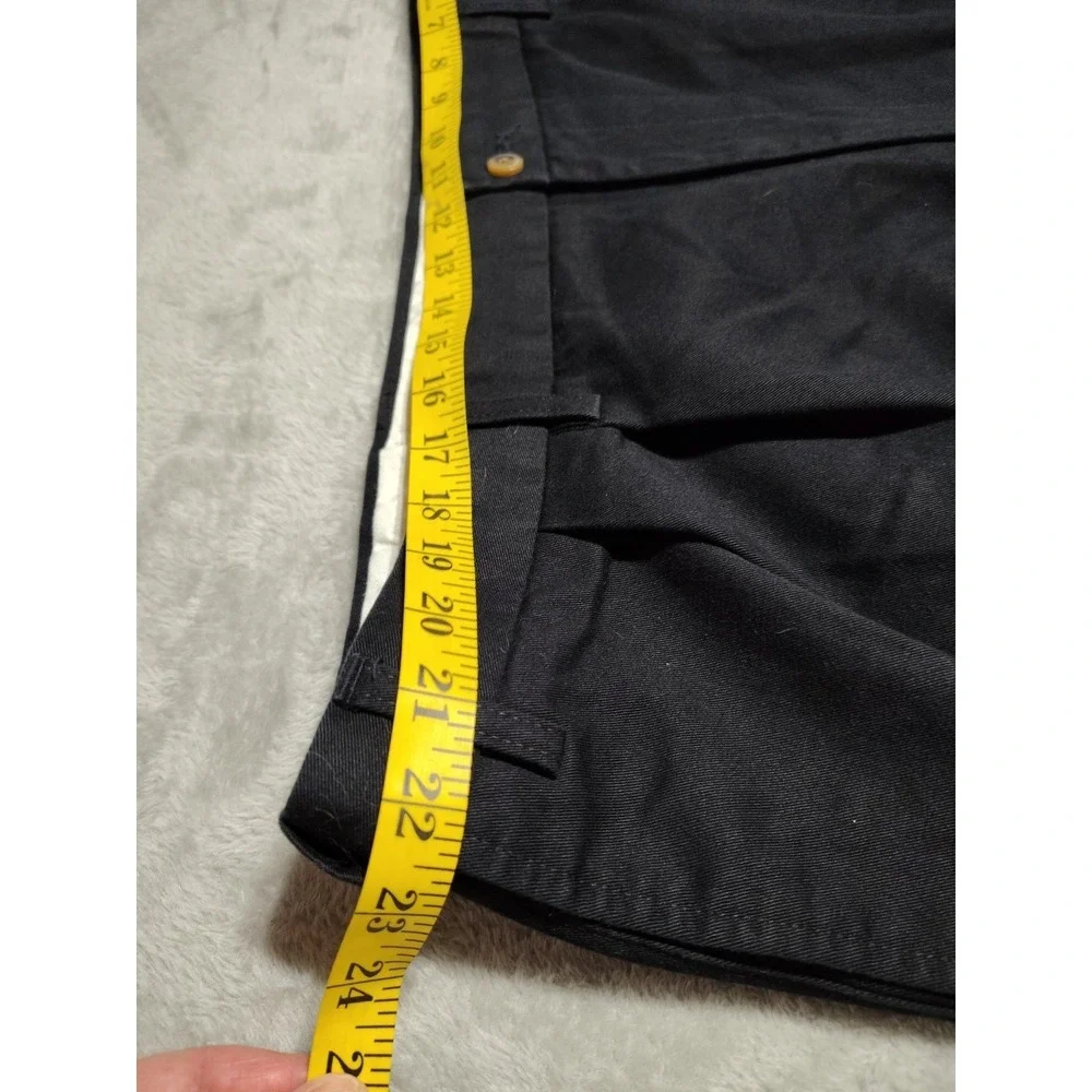 St John's Bay Khaki Pants Men 46x29 Black Office Classic Preppy College